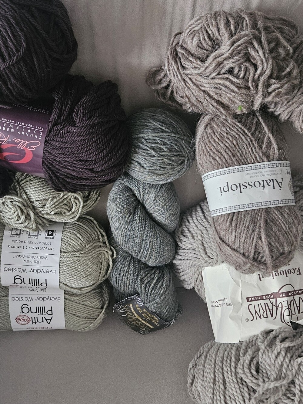 Six New Skeins, 5 Partial Skeins  of Yarn - Various Brands.